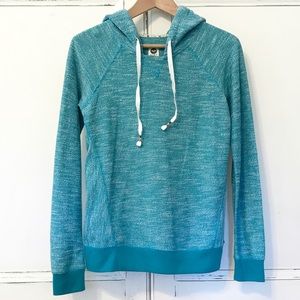 LIKE NEW. ROXY teal cotton sweater/hoodie